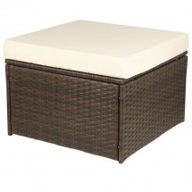 Hocker Polyrattan bicolour braun