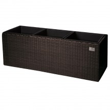 Pflanzkübel Blumenkübel Polyrattan mocca 