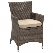 Polyrattan Stuhl cappuccino