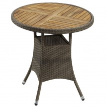 Polyrattan Tisch rund cappuccino