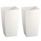 Kunststoff Pflanzgefäß  2er-Set weiß