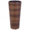 Pflanzgefäß Polyrattan rund bicolour braun